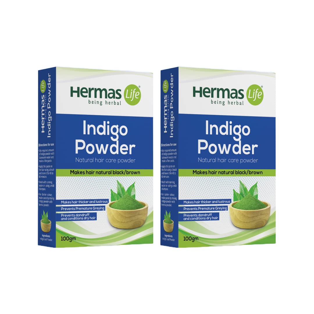 Buy HERMAS LIFE® Indigo Powder Natural Hair Care Powder, Makes Hair