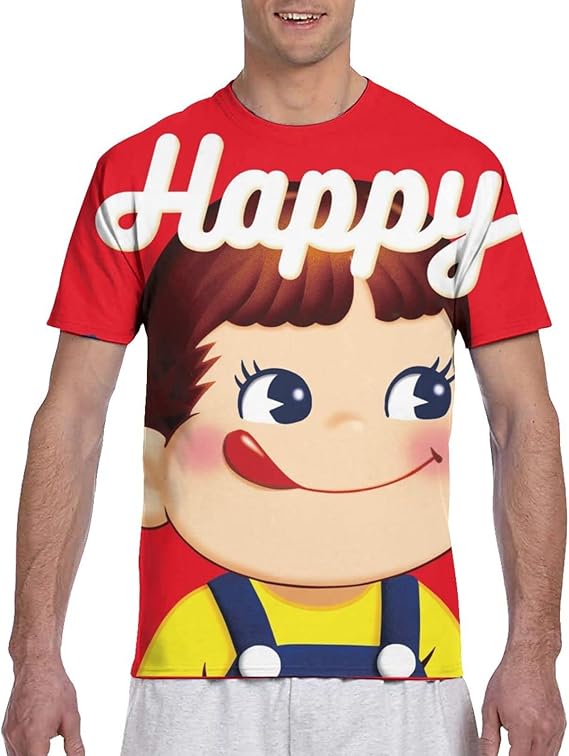 Amazon Co Jp ペコちゃん5 メンズ3dtシャツ ジムtシャツ ストレッチ 半袖スポーツ おしゃれ メンズ 吸汗 速乾性 カジュアル アクティブ Tシャツ ファッション