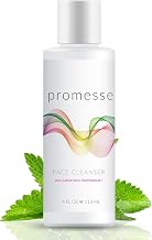 promesse Facial Cleanser for Acne-Prone Skin, Peppermint Face Wash, 4 fl oz | Daily Hydrating Facial Cleanser with Salicylic & Glycolic Acid - AHA/BHA Exfoliating Pore Cleanser for Oily & Sensitive Skin