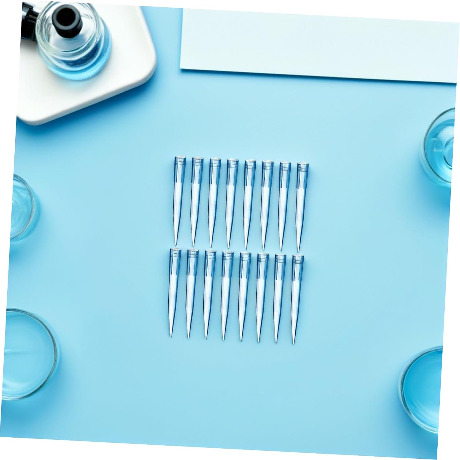 500pcs Blue 1000μl Universal Liquid Pipette Tips Disposable Plastic Pipettor Tips for Laboratory Supplies and Scientific Experiments