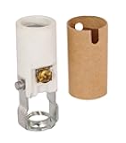 B&P Lamp® 2 Inch Height, High Heat, Keyless Porcelain Candelabra E12 Socket, Tapped 1/8 IP
