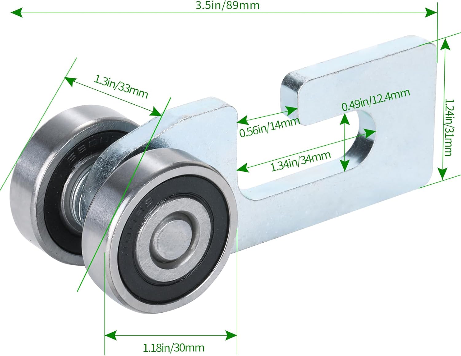 2-Wheel Trolley Assembly Rollers.Strut Channel Rollers Trolley.for use with 1-5/8" Wide and All 1-5/8" or Taller Strut Channel.
