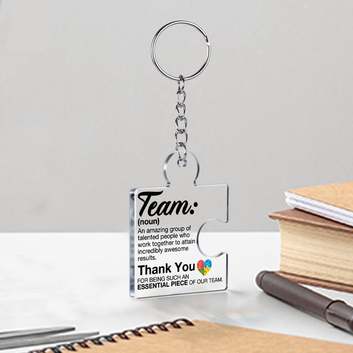 Team Appreciation Gifts Bulk Thank You Keychains for Coworkers
