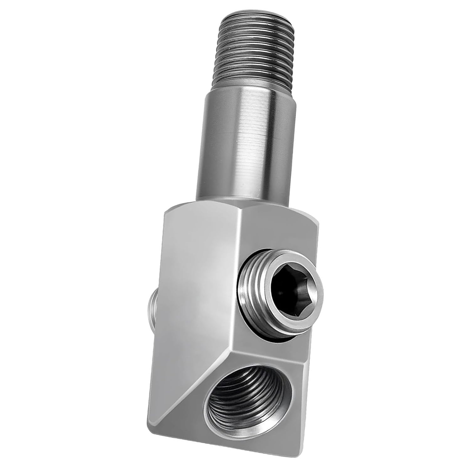 Garosa Oil Pressure Sensor Adapter Stainless Steel for Small Block 305 350 Engine with 45 and 90 Degree Female Ports