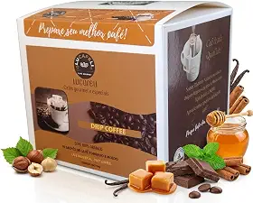 Café Gourmet LUCAFELI Drip Coffee Aromatizado Caramelo - 10 Sachês (100g)