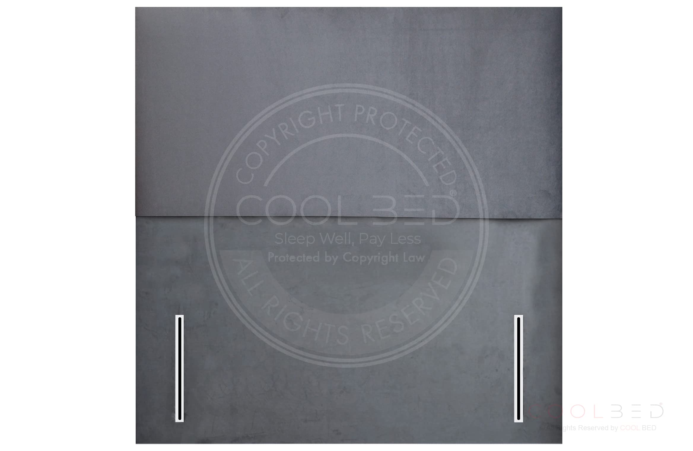 Grey Plush Velvet 54" Floor Standing Plain Headboard For Divan Ottoman Bed 4FT6 Double Headboards For Beds Bedroom Furniture (Grey Plush, Double - 【4FT6】)
