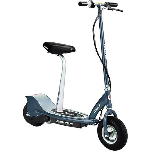 Razor Seated Electric Scooter for Ages 13+, 40-Min Ride Time, Twist-Grip Throttle, Pneumatic Tires, Removable Padded Seat