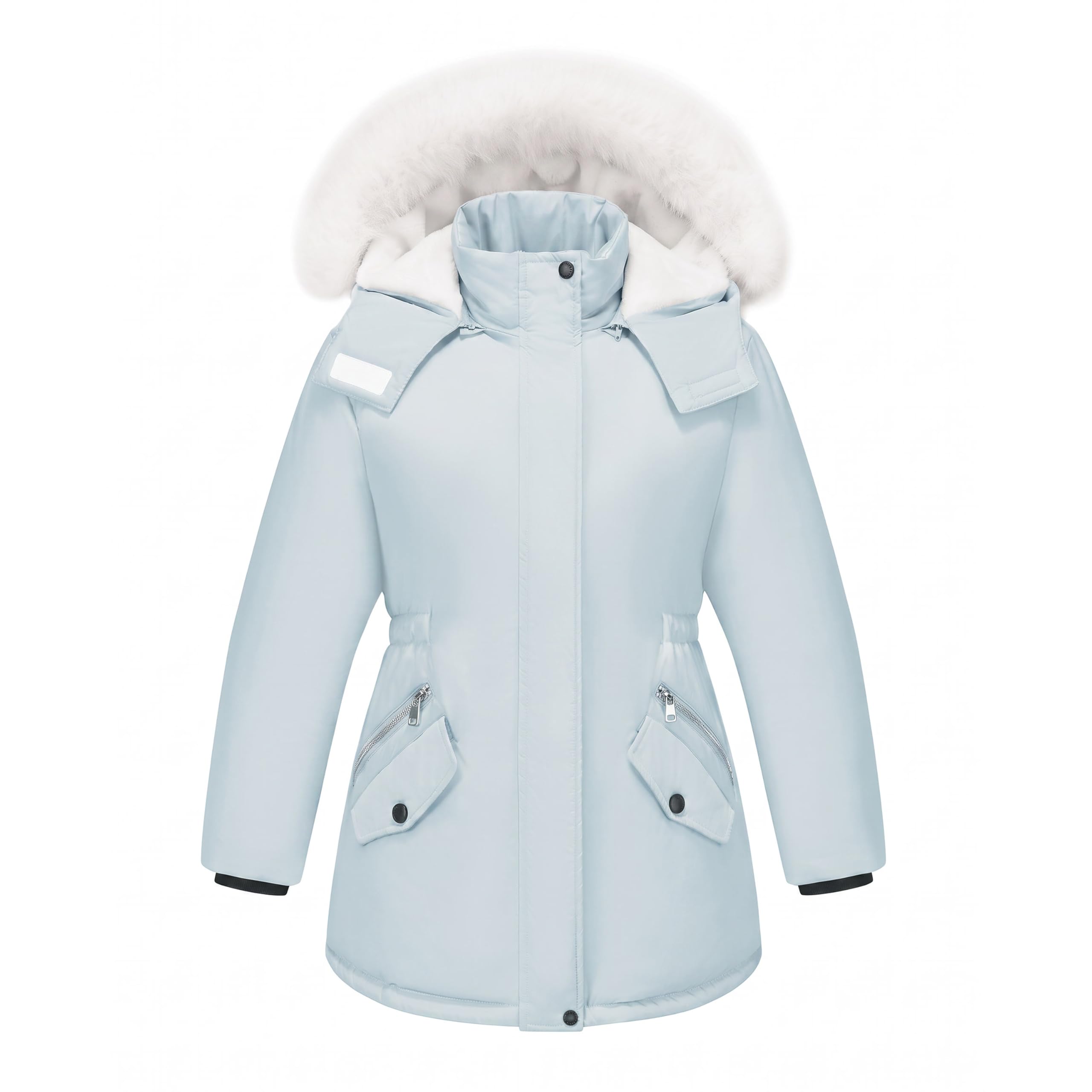 WULFUL Girl’s Winter Parka Coat Long Waterproof Warm Fleece Puffer Jacket