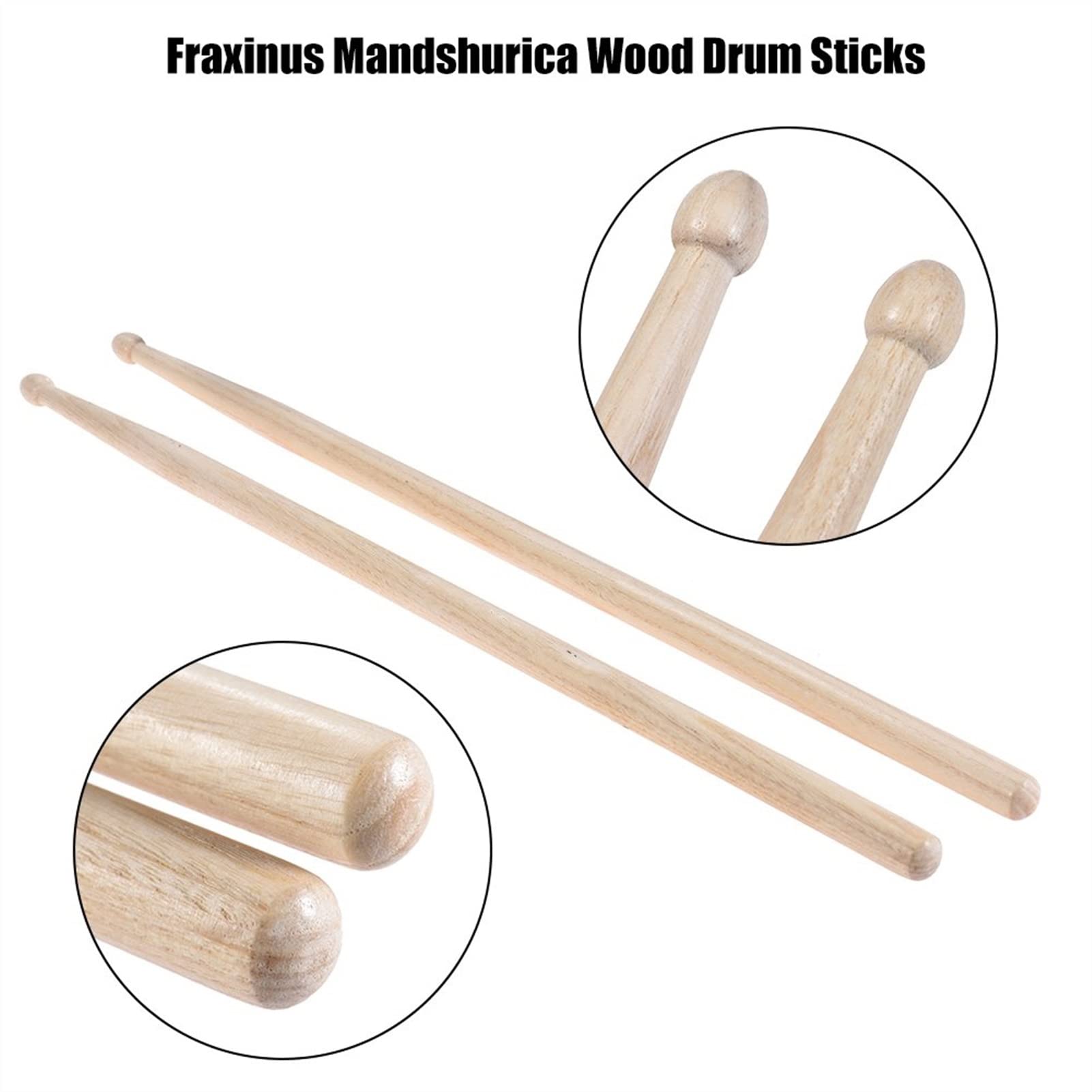 Dorosłych Pałki perkusyjne Drumsticks Drewniane Patyki Bębnowe Fraxinus Drewniane Bęben Zestaw Instrumentów Perkusyjnych (Color : 1 Pairs 5A)