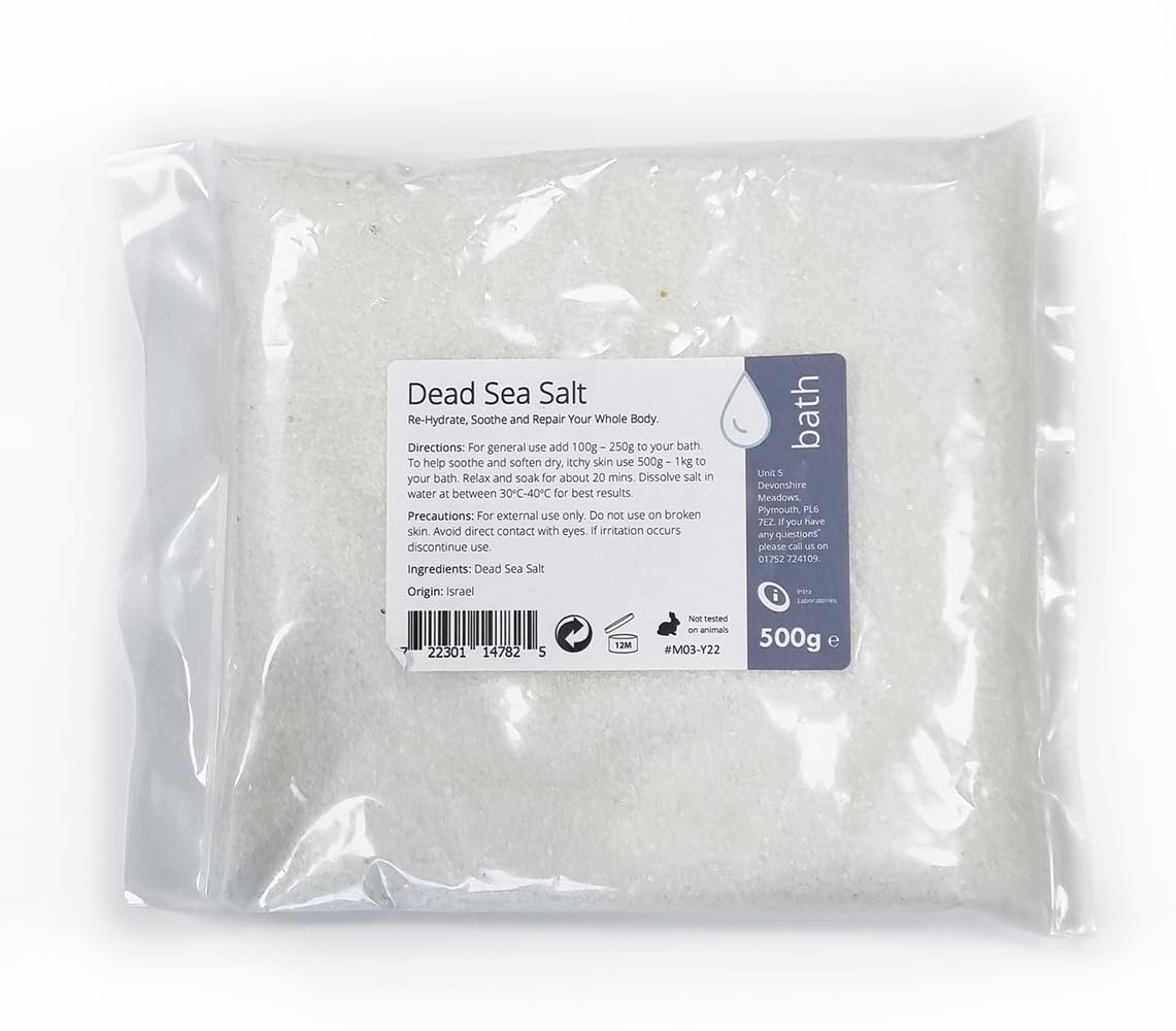 Intralabs Dead Sea Salt 500G - Pure & Natural 100% Mineral Rich Dead Sea Salt