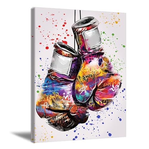Graffiti Wall Art Boxing Gloves Poster Colorful Graffiti Wall Art Boxing Gloves Painting Abstract Graffiti Artwork Boxing Gloves Canvas Modern Wall Decor For Boy Room Dorm Bedroom 12X16 Inch Frameless #TOP2