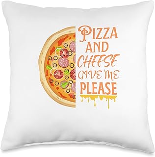 5 September National Cheese Pizza Day Pizza and Cheese Give Me Please for Fast Food Lover Funny Throw Pillow, 16x16, Multicolor