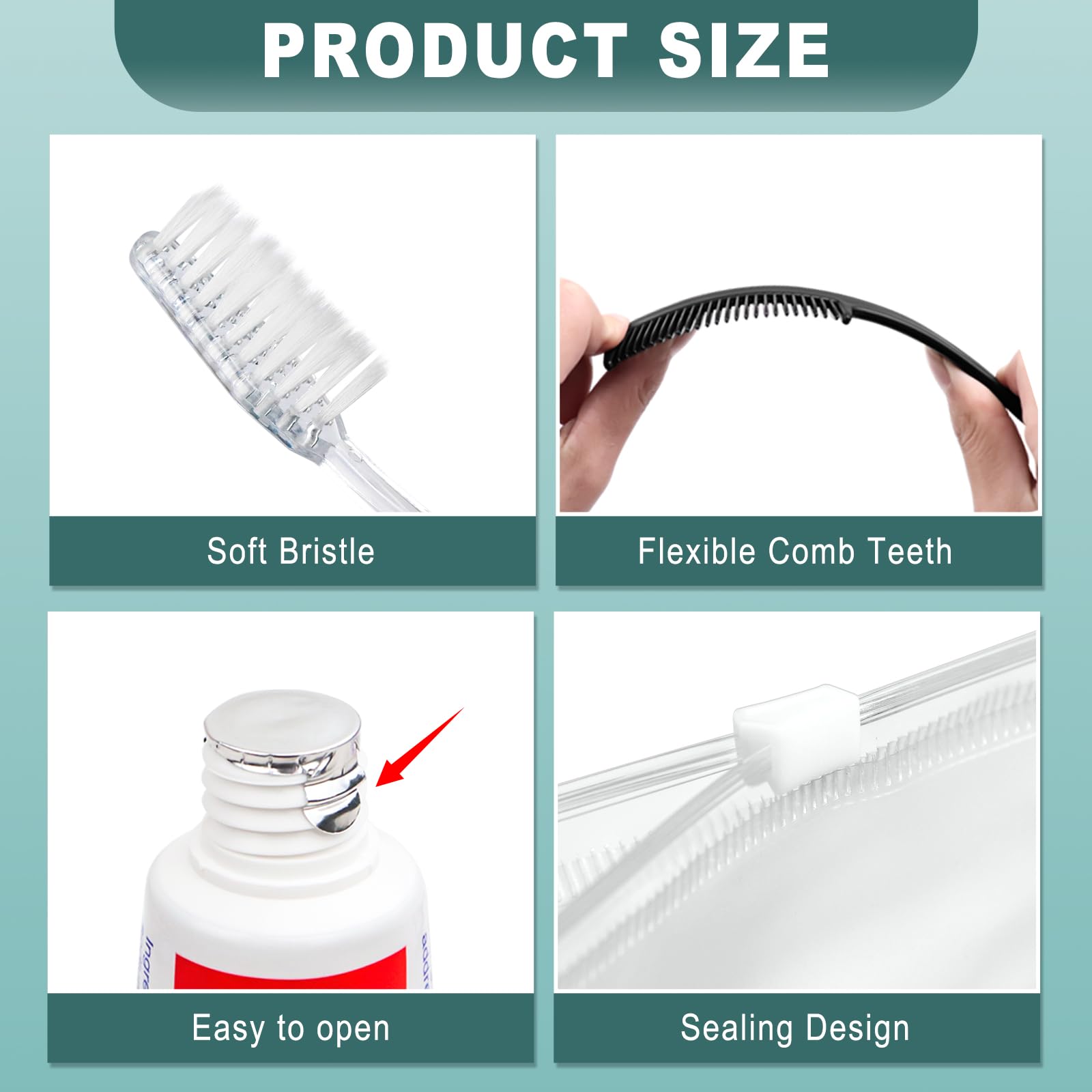 Set di 25 set di spazzolini da denti usa e getta con dentifricio, pettine e coperchio per sapone e kit di toeletta, kit da toeletta, articoli per senzatetto, per donne, uomini, viaggi