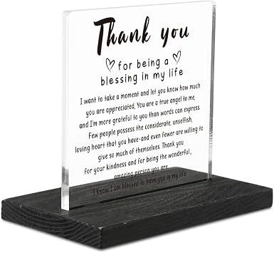 Thank You Gifts for Coworker Employee Friends, Appreciation Gifts for Mentor Teacher Nurse, Going Away Gift Retirement Gift for Mom Family Leaders Home Office Desk Decor Sign YT334