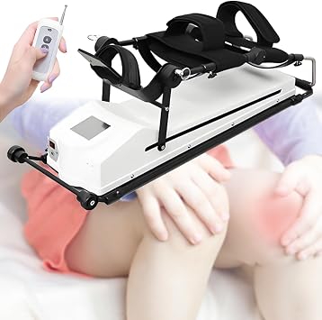 Knee Rehabilitation Equipment, Lower Limb Traction Machine Leg Rehabilitation Trainer with 0120 Angle & 10-Speeds Adjustment for for Joint Stiffness, Post-Fracture Recovery S