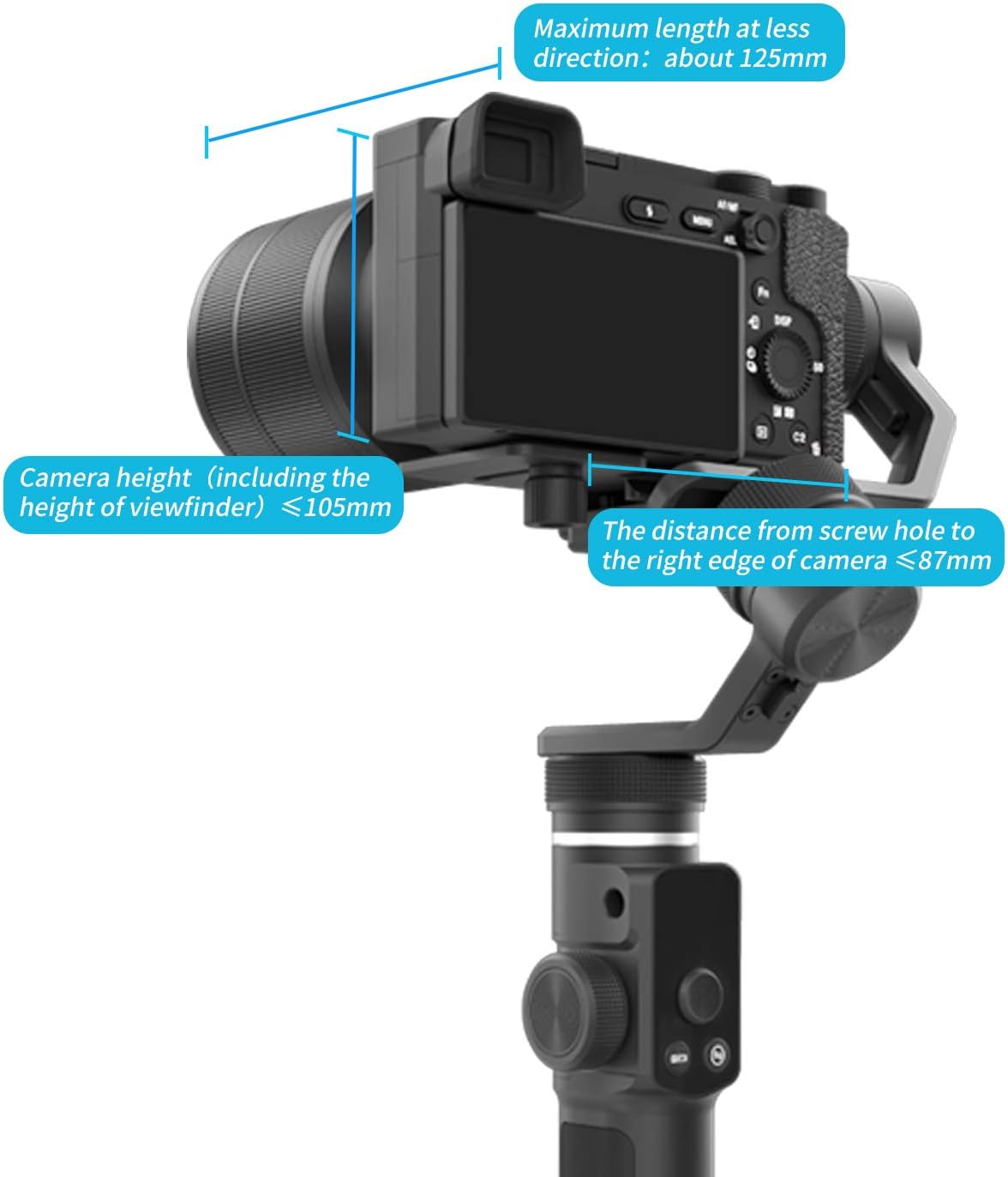 Crazy Deals FeiyuTech G6 Max Camera Gimbal Stabilizer for Lightweight Mirrorless/Action/Pocket Camera/Smartphone for Sony a6300/a6500 Canon eos 200D M50 Panasonic,GoproHero 8765,Bluetooth,app,Official-Authorized