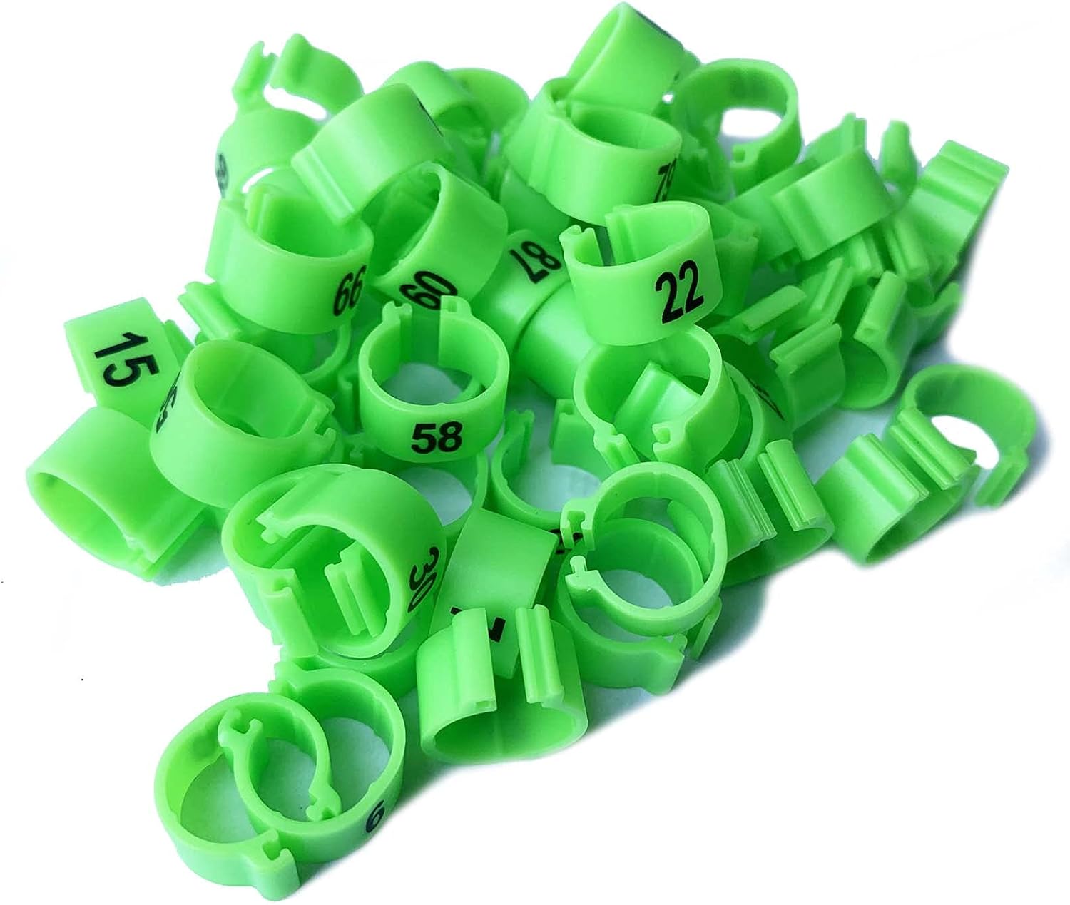 SRRPSPIGEON Pigeon Clip Ring Pigeon Ring Pigeon Band Bird Leg Ring Chicken Leg Band with Serial Number 001-100