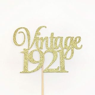 Atelier Elegance Vintage 1921 Cake Topper, 100th Birthday Cake Topper, 100th Anniversary Topper