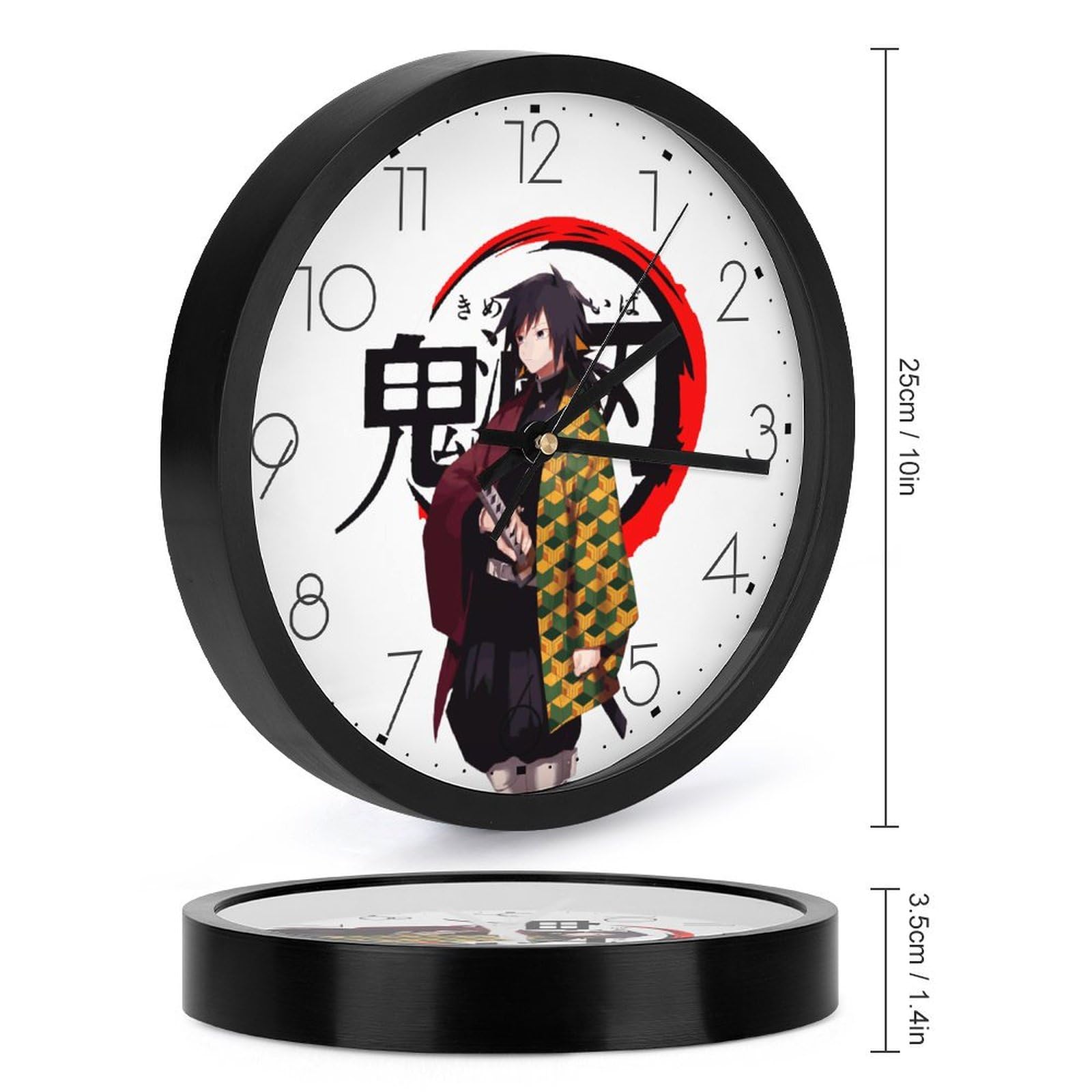 Amazon.co.jp: 掛け時計 鬼滅の刃 水柱 冨岡義勇 壁掛け時計