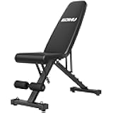 GOIMU 1000LBS Olympic Weight Bench Set, Bench Press Set with Olympic Barbell, Home Gym Combo for Strength Training, Sit Up & Flybird Training