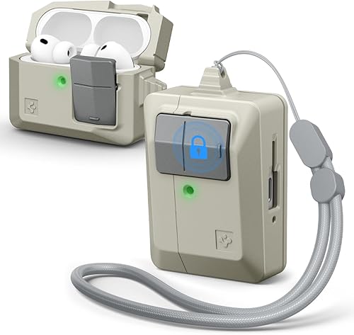 Spigen Funda para AirPods Pro 3, Classic LS compatible con AirPods Pro de 3ª generación (2025), diseño clásico de Macintosh, piedra