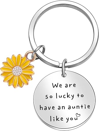 Auntie Birthday Keychain Best Auntie Keyring Aunt Gifts Best Friend Jewelry Tia Gifts