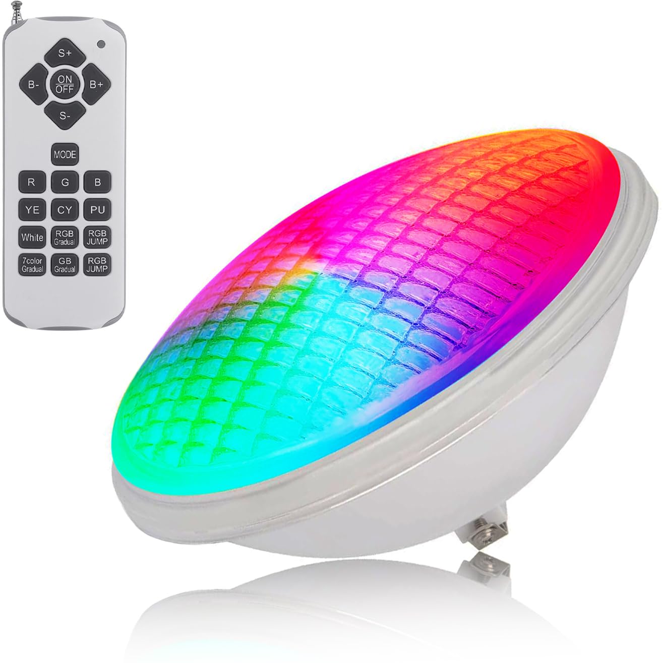 LED PAR56 RGBW Lampadina per Piscina Che Cambia Colore IP68 Faretto subacqueo a LED Impermeabile Lampadina a Bassa Tensione 12V per Giardino Piscina paesaggistica (con Telecomando)