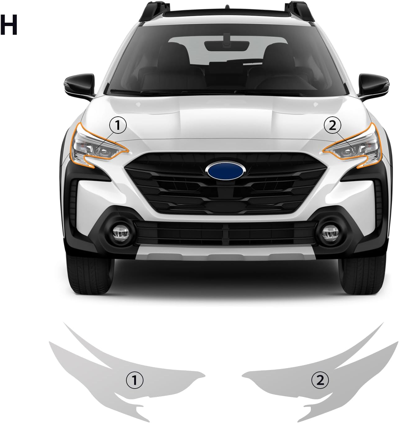 for 2022-2025 Subaru Outback Precut Paint Protective Film 8.5 Mil TPU PPF Clear Car HD Scratch Exterior Accessories (Clear Headlights 2Pcs)