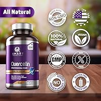 Vista 5 de Smart Nutra Labs Quercetin 1000mg- 180 Vegan Capsules, 100% Pure Quercetin Supplement- Non-GMO, Gluten Free, Third Party Tested
