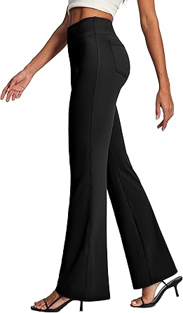IUGA Womens Dress Pants Stretchy Work Pants Slacks Women Business Casual Bootcut High Waisted Pull On Trousers with Pockets