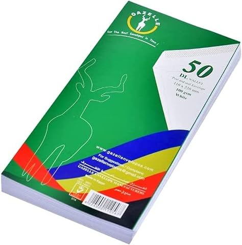 ظروف DL بشريط لاصق من ديير غزال 110×220 مم 100 جم (50 قطعة)