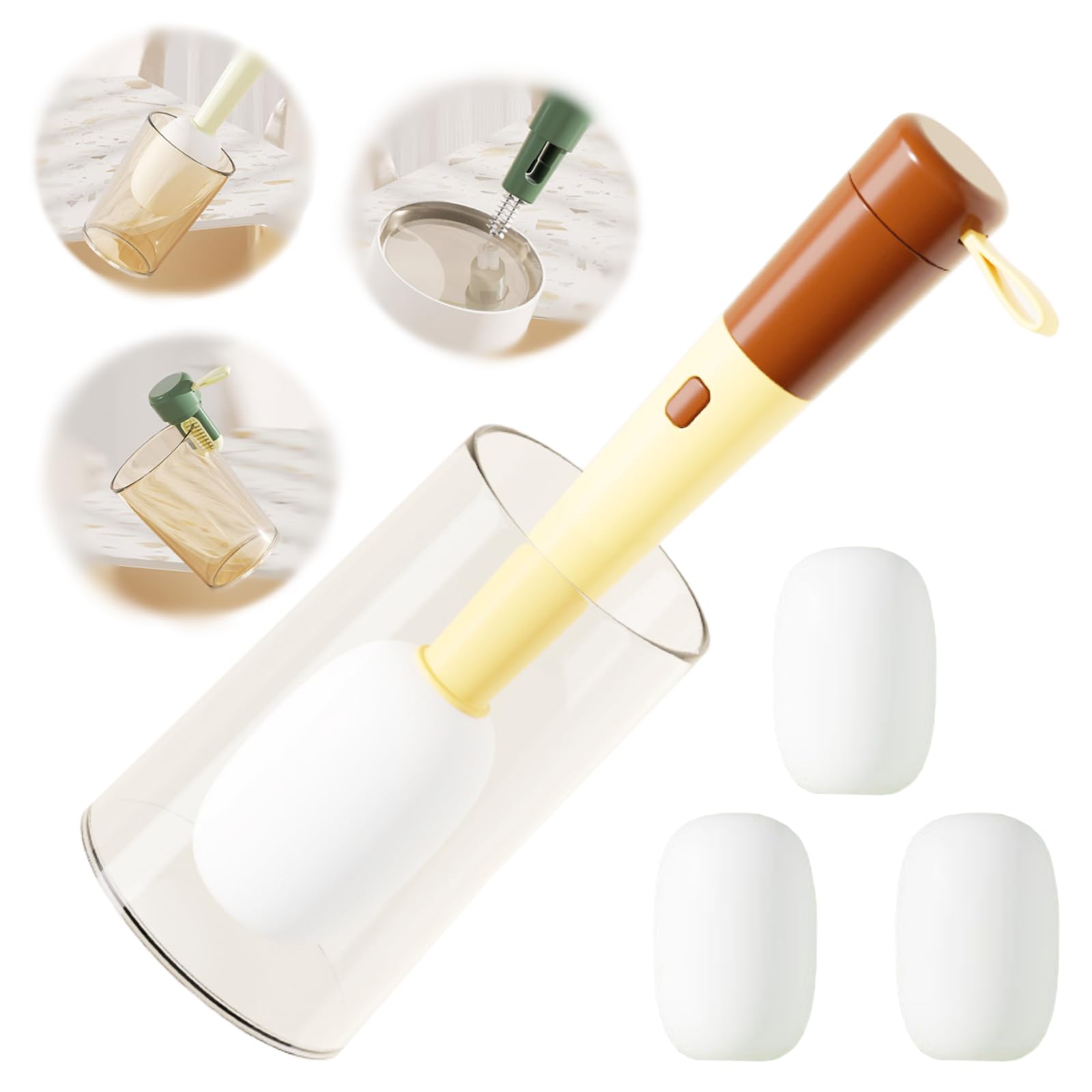 GCFTIFF 3 in 1 Multipurpose Bottle Cleaning Brush, 3 Pieces Replacement Heads and 1 Piece Multipurpose Brushes