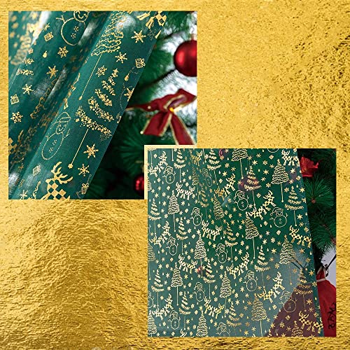 Xtmyi Christmas Drapes For Living Room 63 Inch Length 2 Panels,Beautiful Luxury Gold And Green Semi-Sheer Window Curtains Bedroom #TOP4