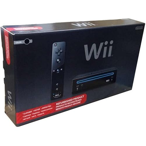 Nintendo Wii Console RVL-101 (Not Backwards Compatible) Bundle - Black (Renewed)