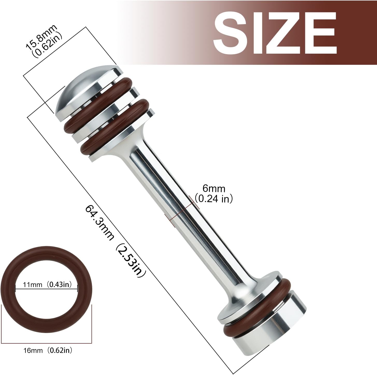 Engine Block Oil Gallery Plug Aluminum Oil Diverter Barbell Part Number # 12573460, Fit for G M LS Gen III and IV Engines, 6061-T6 Aluminum Alloy Material.