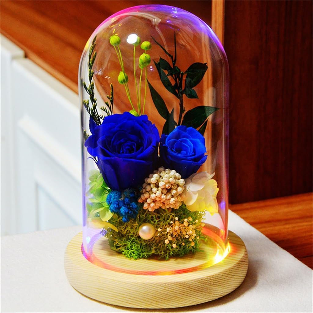 Immortal Flowers to give to Girlfriend to Keep Dried , Real , QIXI Gifts, Bouquet Lights, Ornaments