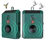 2026 Solar Ultrasonic Bird Repeller Outdoor Bird Deterrents for Outside Scare Birds Away,Waterproof Bird Repellent Devices&Goose Deterrent-Portable Design for Outside Patio Balconies Garden Farm 2Pcs
