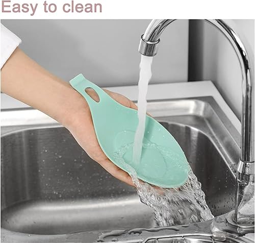 Miniatura 3 de Paquete de 4 cucharas de silicona para encimera de cocina, organizador de utensilios de cocina, soporte para cuchara de cocina, soporte para cuchara