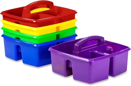 Storex Industries Corporation 00941U06C Classoroom Caddy, 9-1/4-Inch x9-1/4-Inch x5-1/4-Inch , 5Pcs, Ast
