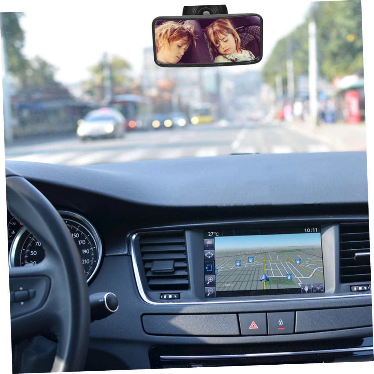 ibasenice 2pcs Safety Car Mirror with 360° Adjustable Suction Cup Rear Facing Rearview Mirror for Car Seats for Vehicle Interior