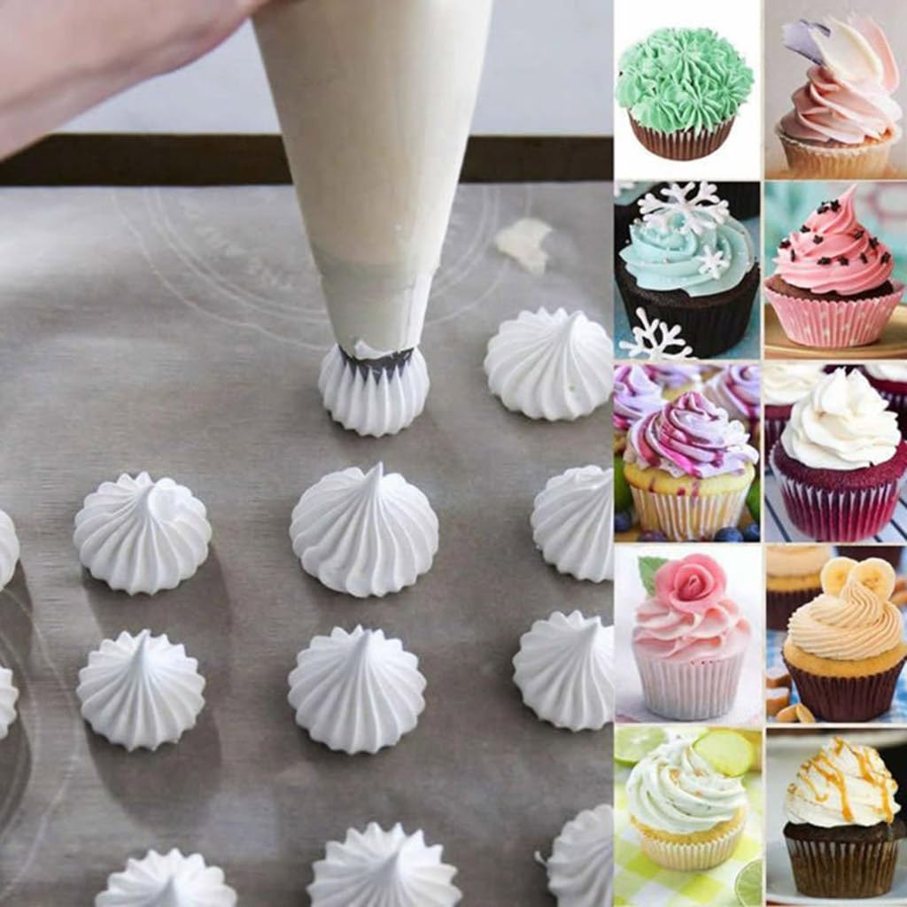 RoseFlower Spritztüllen-Set 9-teilig – Edelstahl-Dekorationsspitzen Für Kuchen & Cupcakes