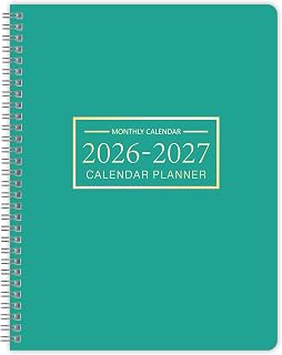 TREES 2026-2027 Monthly Planner, 24-Month Academic Calendar, 8.6" x 11" | January 2026 to December 2027, Spacious Monthly Blocks, Waterproof PVC Cover, No-Bleed Paper, Spiral Bound, Yearly Overview