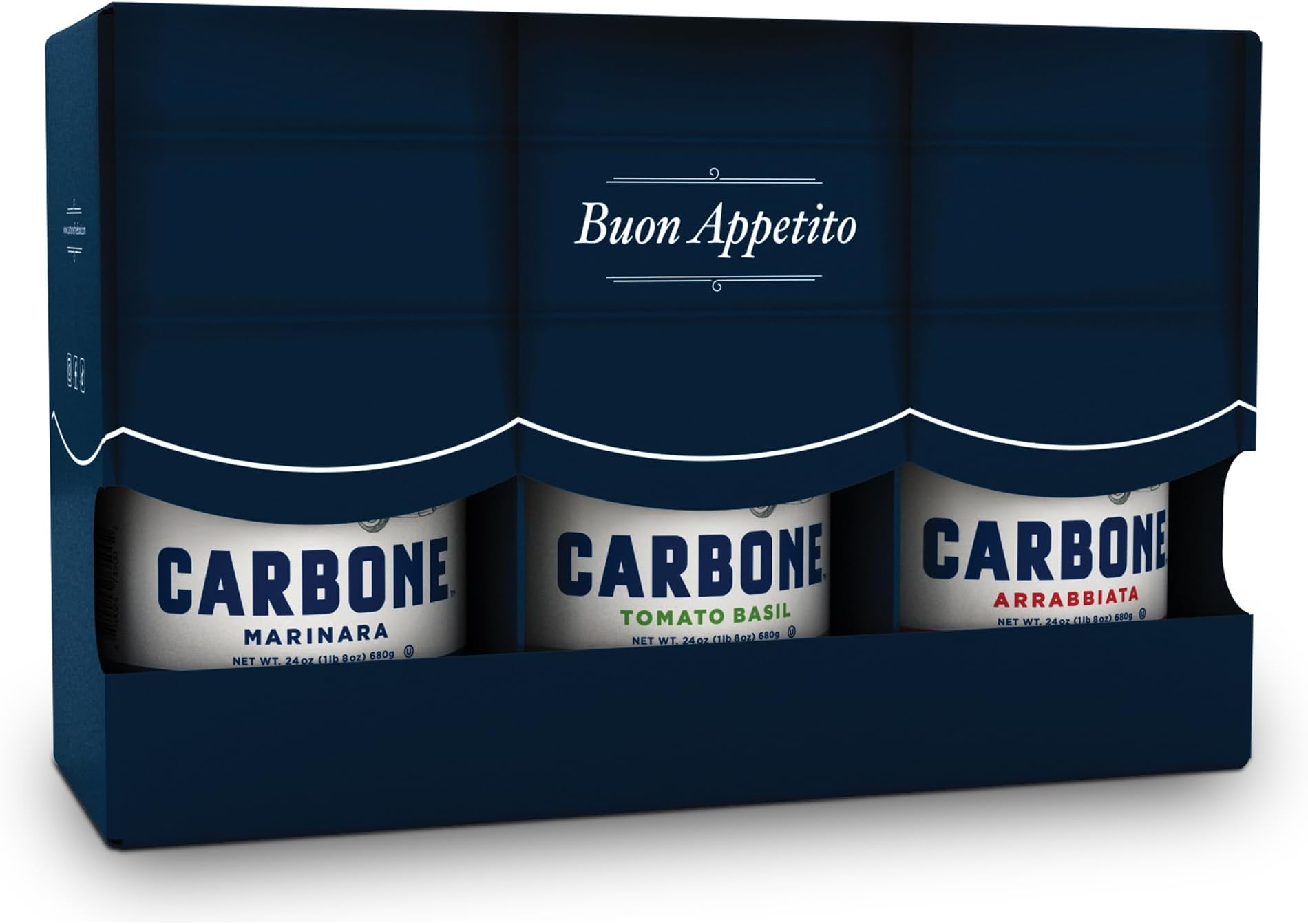 Carbone Fine Food 3-Jar VARIETY PACK of Marinara, Arrabbiata, and Tomato Basil Made with Fresh, Natural Ingredients