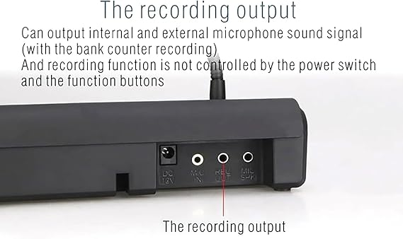 Window Speaker Intercom System, Dual Way Counter Intercom with Internal and External Mute, Automatic Call Control and 360 Degree Pickup for Bank and Hospital