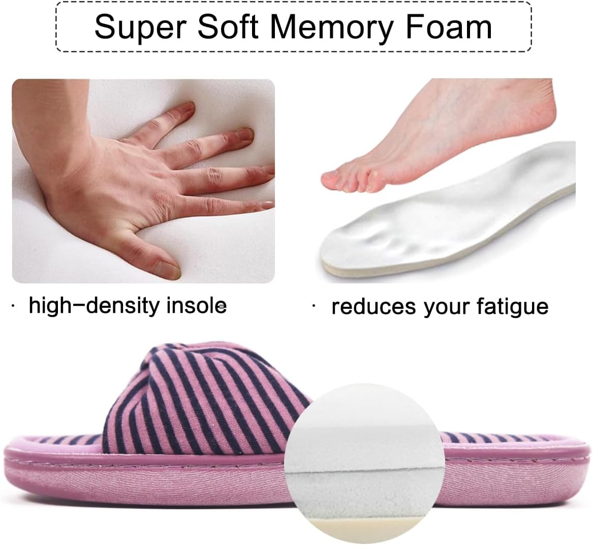 Caramella Bubble Womens Summer Open Toe Memory Foam Slip on Slippers Indoor Outdoor - Image 4