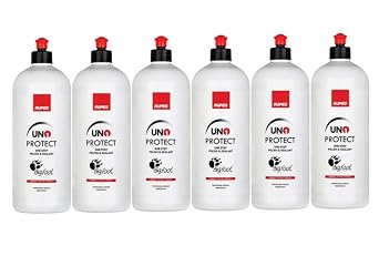 Rupes UNO Protect Series Six Count 1 Liter Bottles of One Step Polish and Sealant Compound - Remove Light Defects, Protected Finish, Minimal Effort, Durable Protective Layer & Easy to Apply