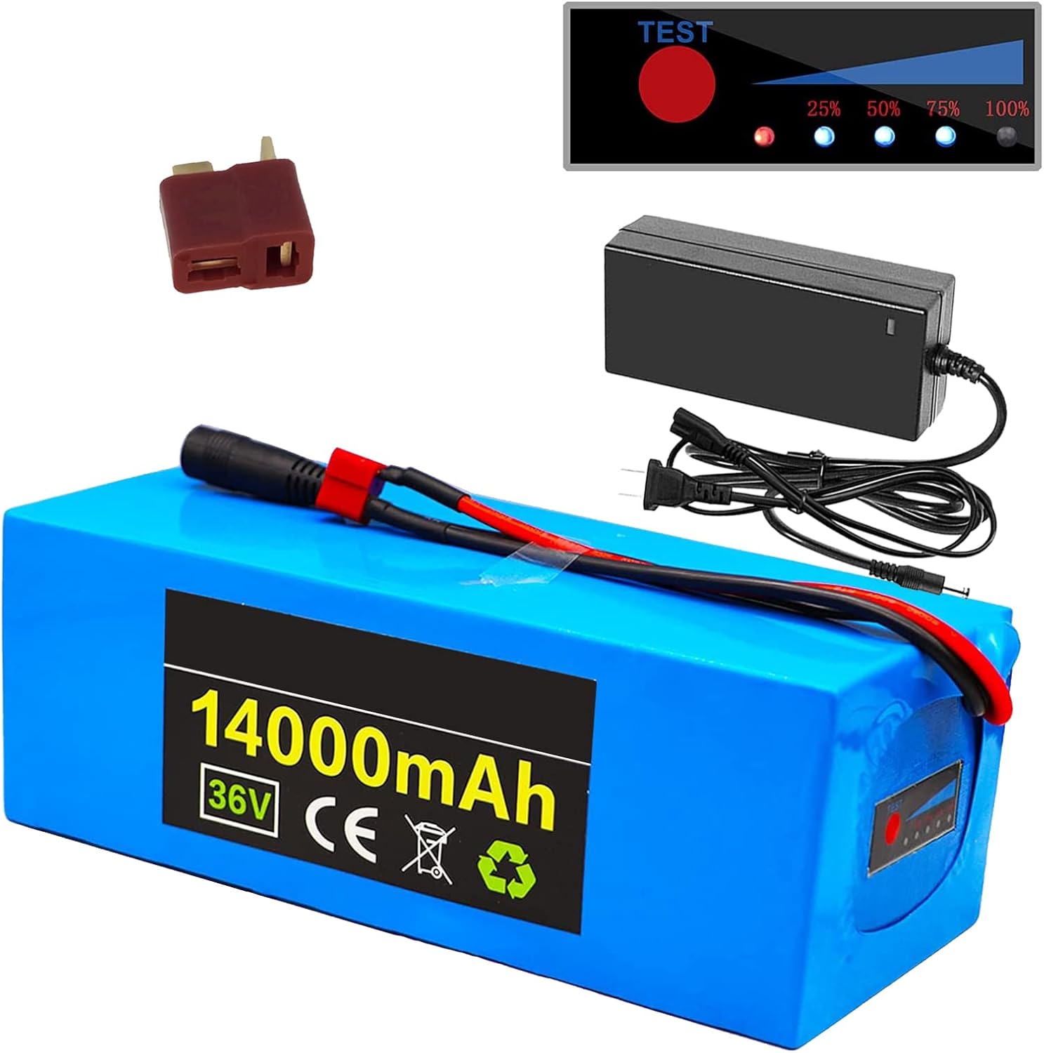 FREEDOH 36V 14AH Ebike Battery LiIon Waterproof Electric Bike Battery Pack Fits