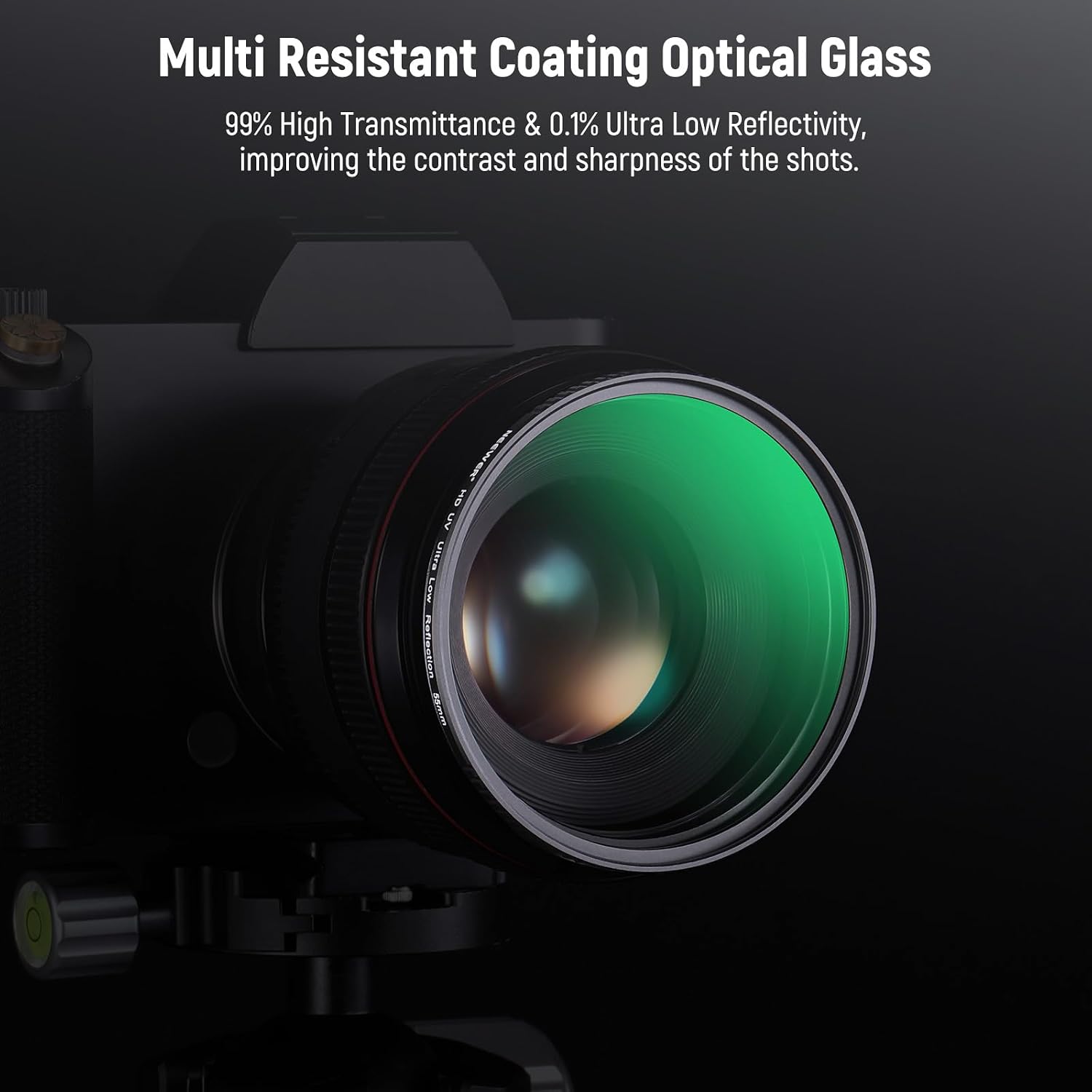 NEEWER 55mm Ultra Low Reflectivity UV Lens Filter, UV Protection Filter with Multi Resistant Coating, HD High Transmittance Optical Glass, Ultra Slim Aluminum Frame, Water/Scratch/Oil Resistant