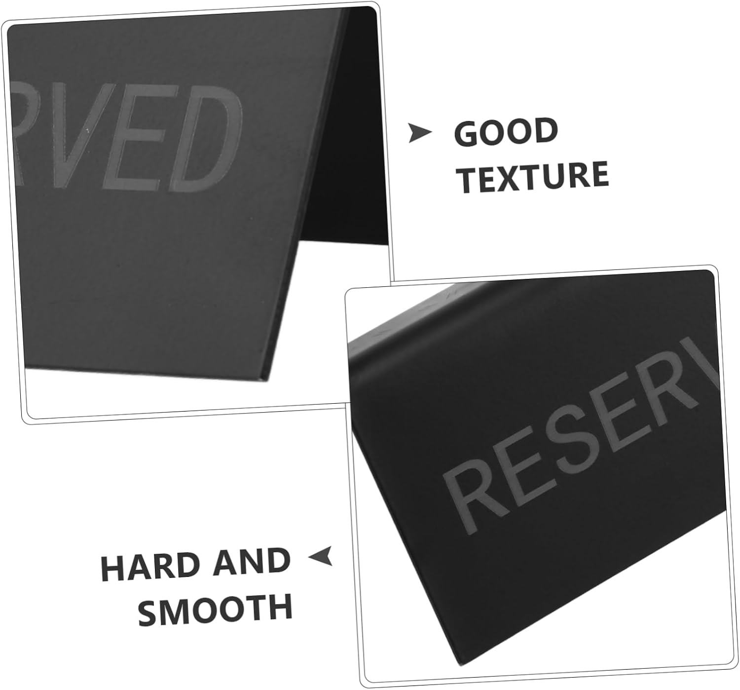 2pcs Stainless Steel Reserved Table Tent Signs Elegant Tabletop Reservation Signs for Weddings Restaurants Events