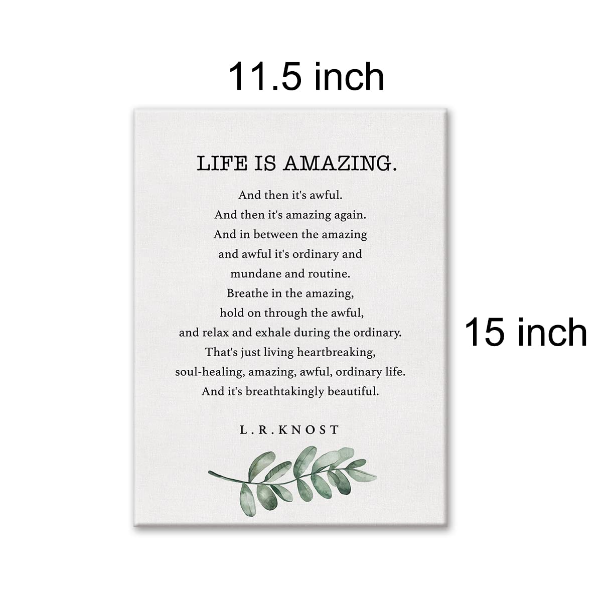 Quadro Su Tela Ispirazionale Con Frase 'Life Is Amazing...' - Decorazione Moderna Per Casa, Ufficio, Camera Da Letto - 30x38 Cm, Cornice Inclusa - 2